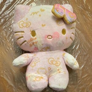 Hello Kitty 50th Anniversary Plush with Pink and Gold
